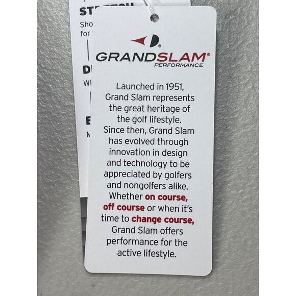 Grand Slam Performance Mens Coral Polo Shirt L 100% Polyester Breathable Fabric - Picture 12 of 12